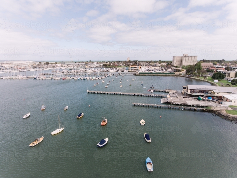 Hobsons Bay Boats in Williamstown - Australian Stock Image