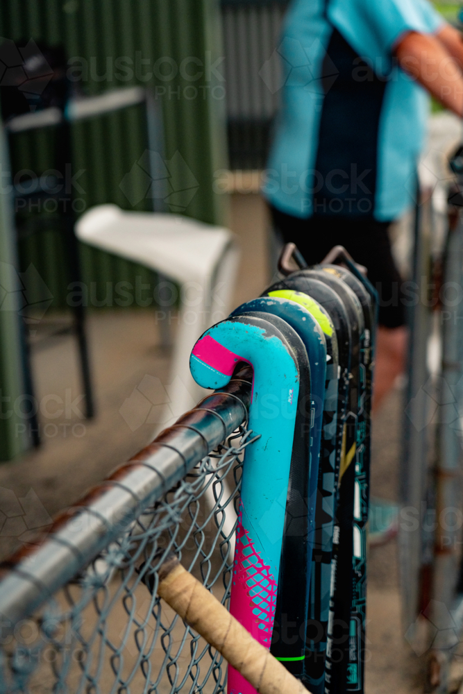 Hockey sticks - Australian Stock Image