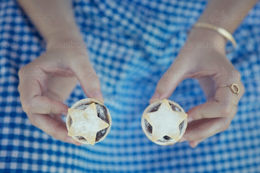 Home Made Fruit Mince Pies - Australian Stock Image