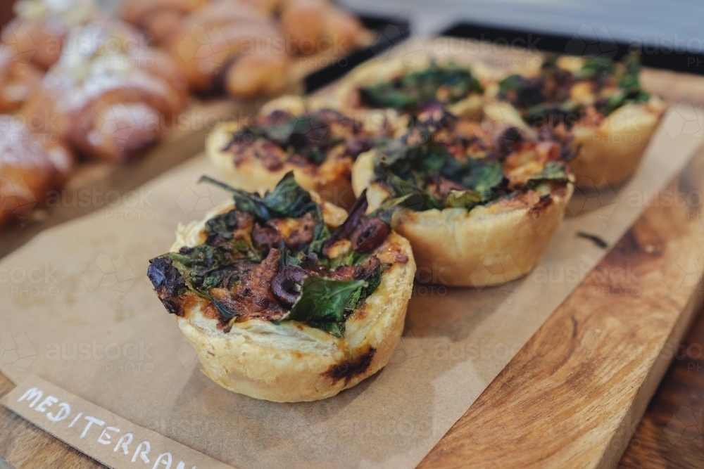 Homemade mediterranean pie - Australian Stock Image