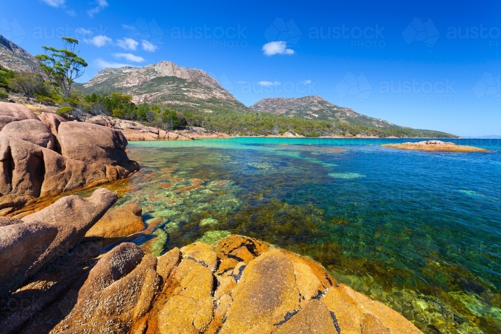 Honeymoon Bay - Freycinet National Park - Tasmania - Australian Stock Image