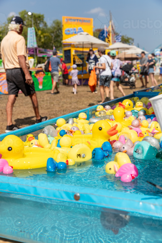 Hook a Duck Fairground Game at Royal Show Carnival Event - Australian Stock Image