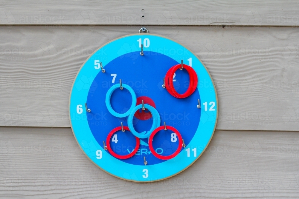 Hookey board game on outside wall - Australian Stock Image