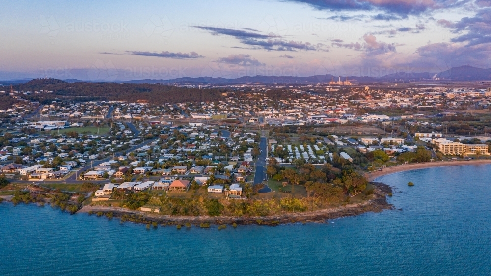 Horizontal shot of a residential area at bay point - Australian Stock Image