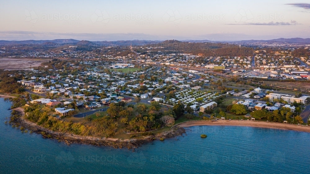 Horizontal shot of a residential area at bay point - Australian Stock Image