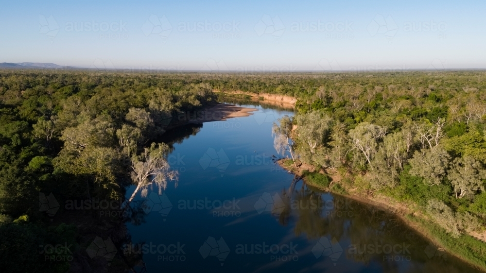 Horizontal shot of an estuary - Australian Stock Image