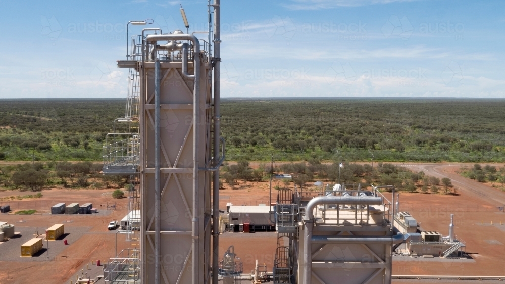 Horizontal shot of an industrial facility - Australian Stock Image