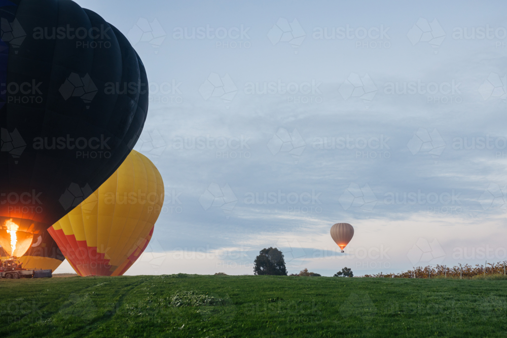 Hot Air Ballooning - Australian Stock Image