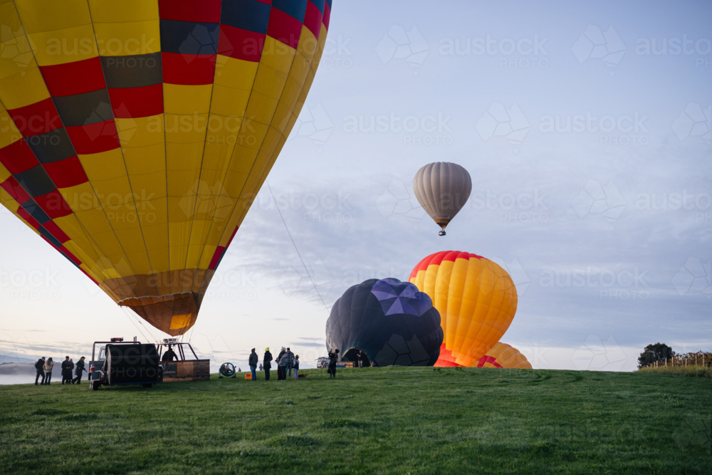 Hot Air Ballooning - Australian Stock Image