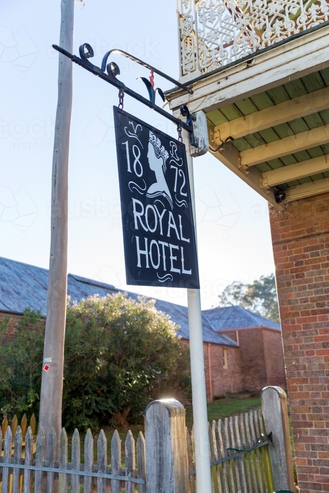 Hotel within historic town of Hillend - Australian Stock Image