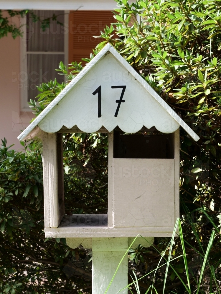 House-like Letterbox for #17 - Australian Stock Image