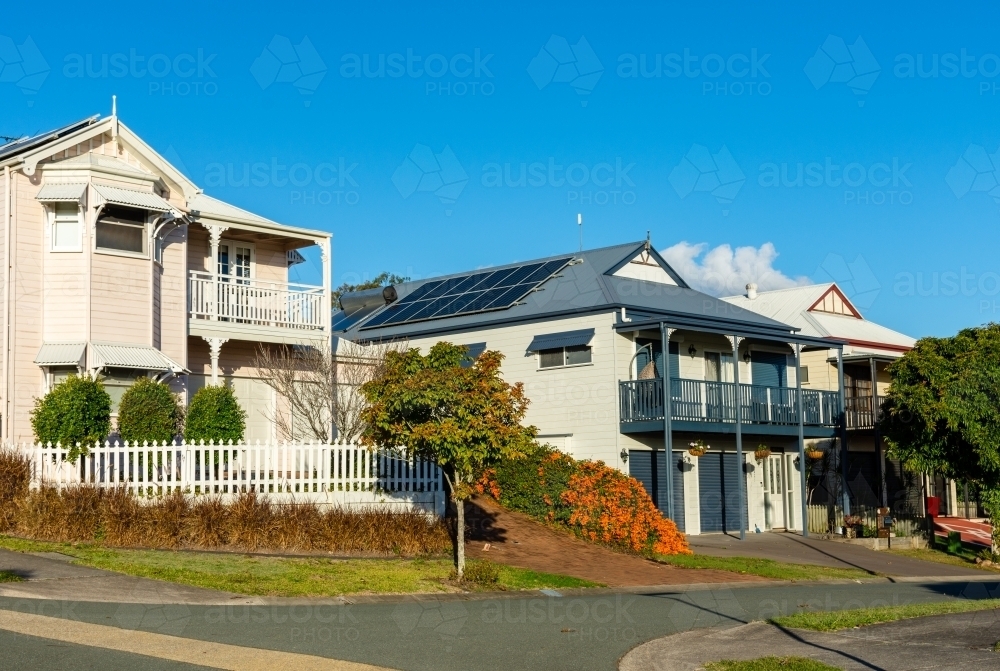 Houses in an Australian Suburb - Australian Stock Image
