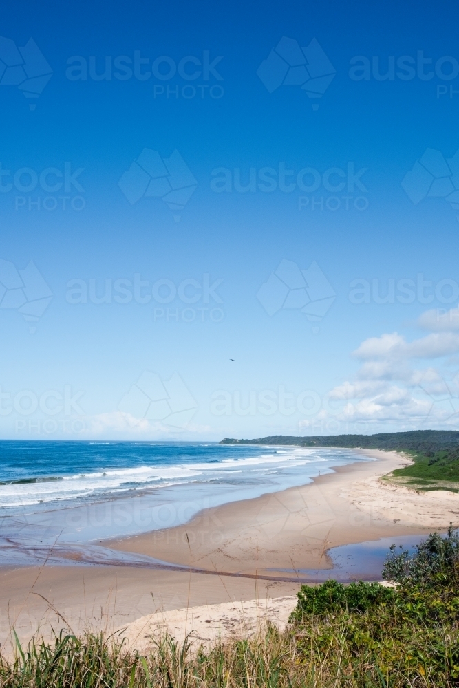 Hungry Head beach, just south of Coffs. - Australian Stock Image