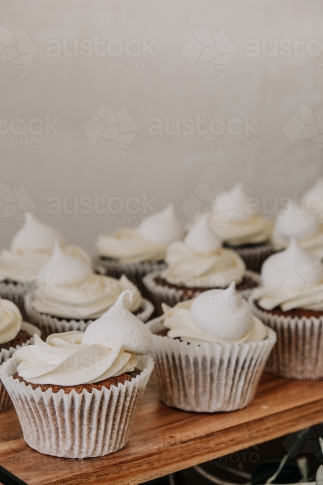 Iced cup cakes. - Australian Stock Image