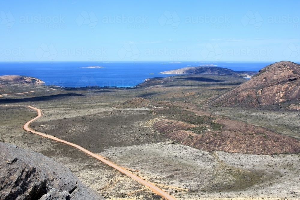 View of cape le grand national park from top of granite peak - Australian Stock Image