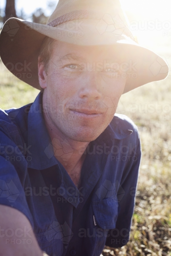 Portrait of a farmer - Australian Stock Image