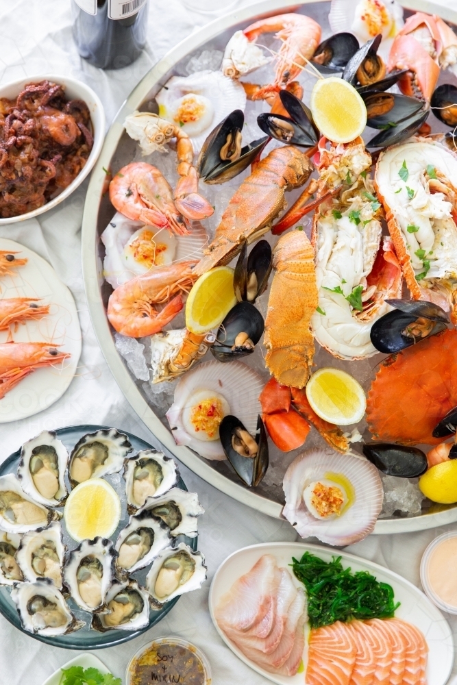 Incredible Seafood Platter - Australian Stock Image