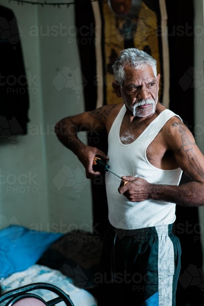 Indigenous Australian Elder - Australian Stock Image