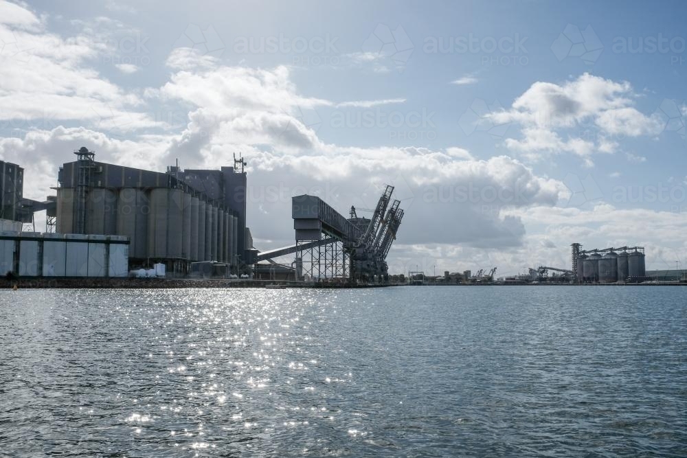 Industrial building on Harbour waterfront - Australian Stock Image