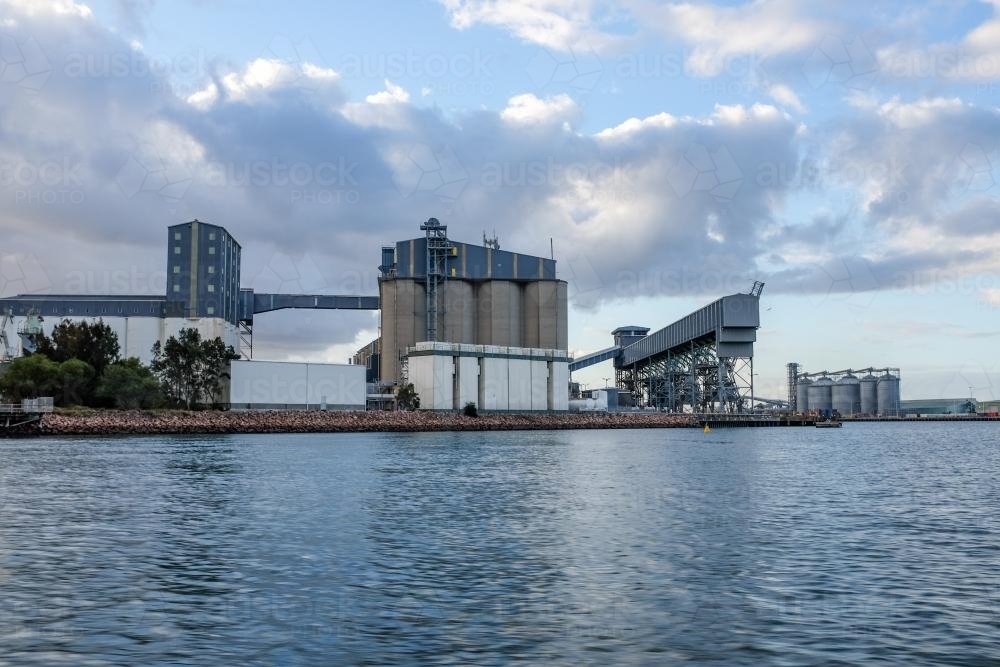 Industrial building on Harbour waterfront - Australian Stock Image