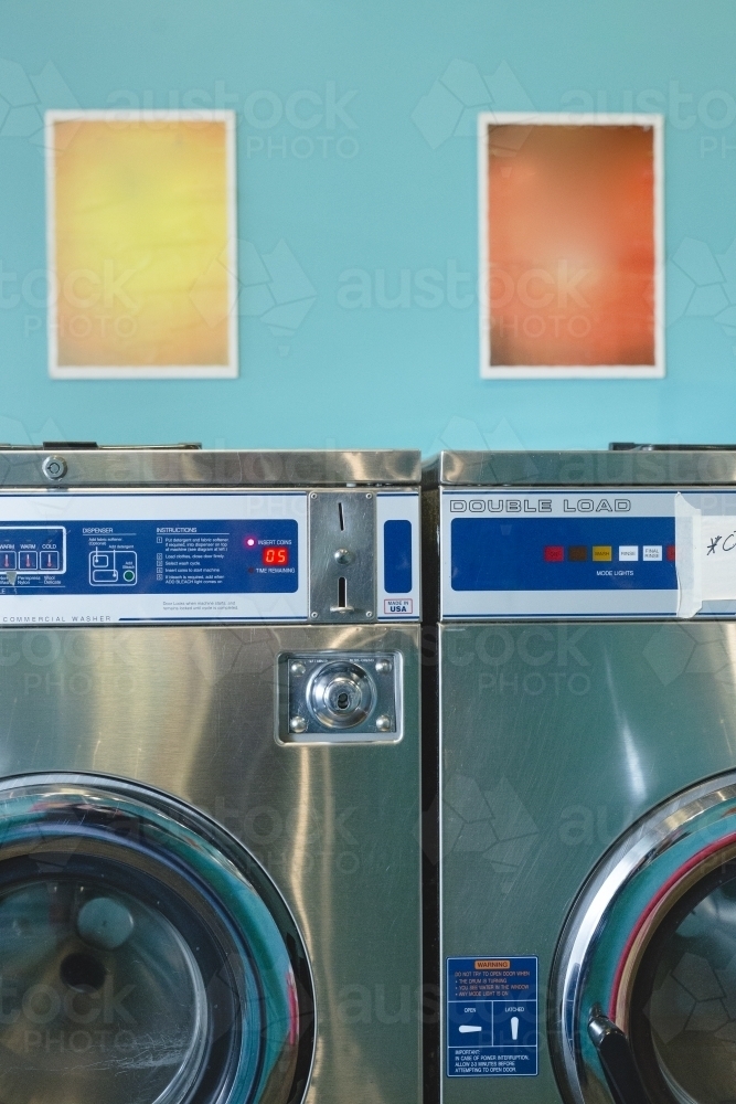 Industrial washing machines - Australian Stock Image