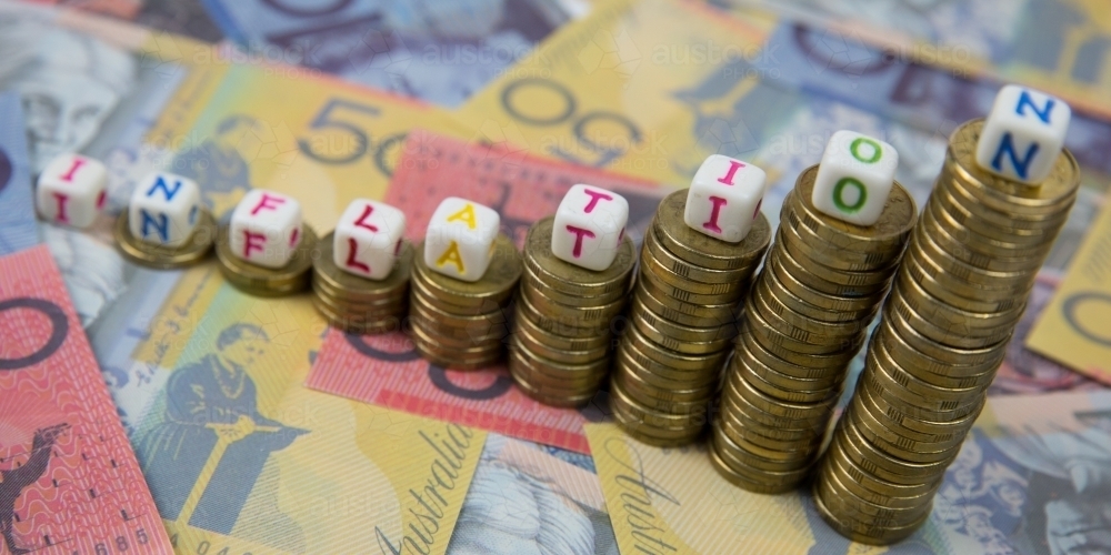 Inflation Concept - Australian Stock Image