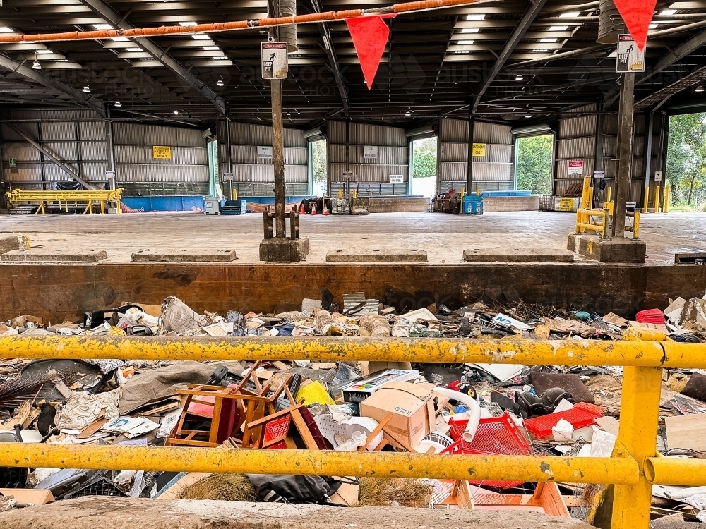 inside a waste management facility - Australian Stock Image