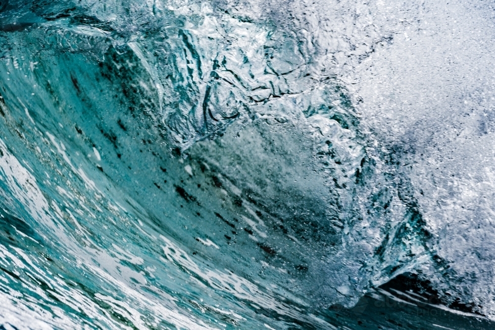 Inside an ocean wave - Australian Stock Image