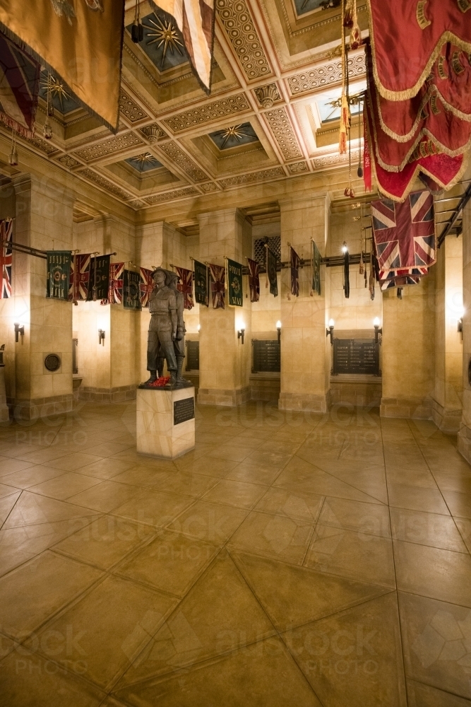 Inside the Shrine of Remembrance in Melbourne - Australian Stock Image