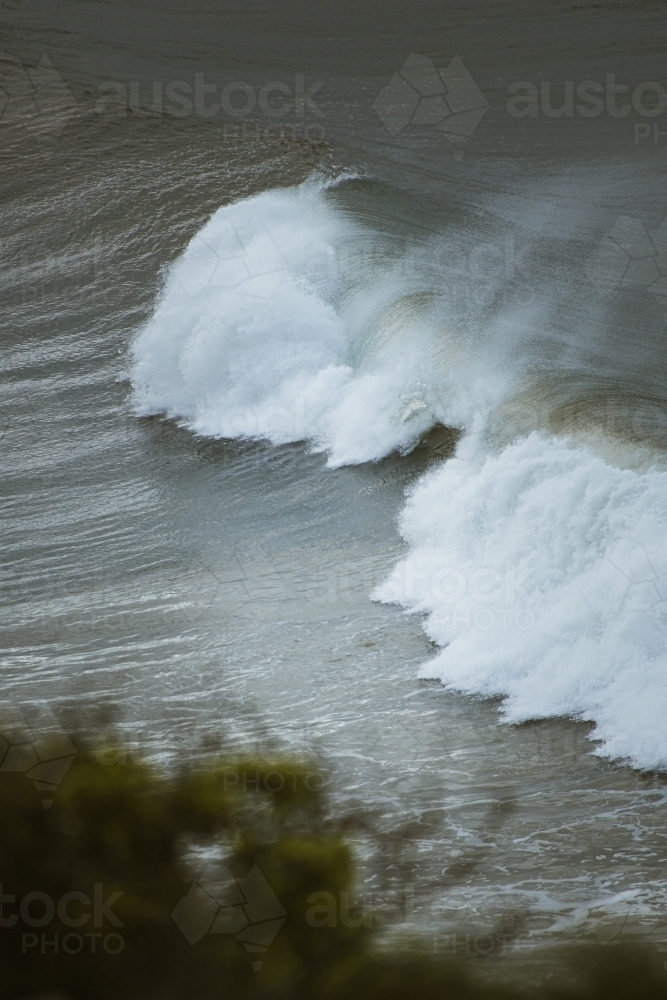 Intense Crashing Waves on the Great Ocean Road - Australian Stock Image