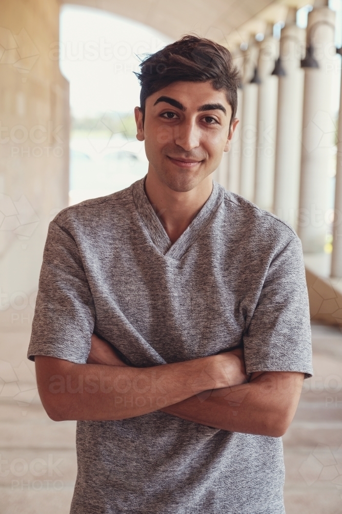 International male student in university - Australian Stock Image