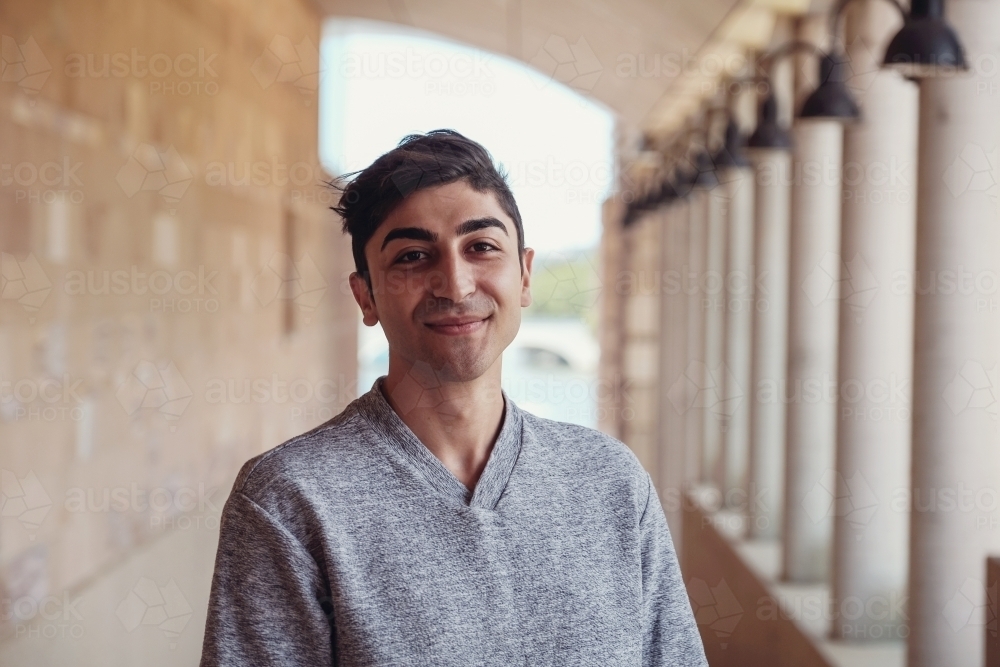 International male student in university - Australian Stock Image