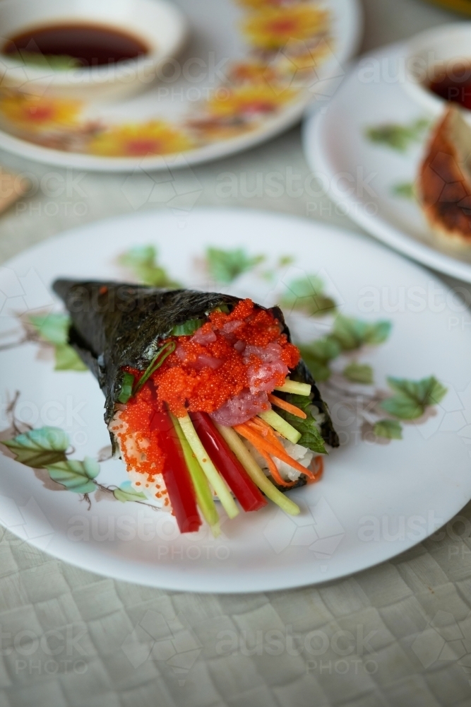 Image of Japanese Tuna Hand Roll Austockphoto
