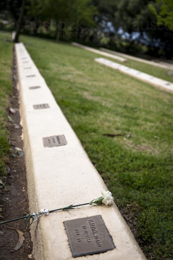 Japanese war cemetery in Cowra - Australian Stock Image