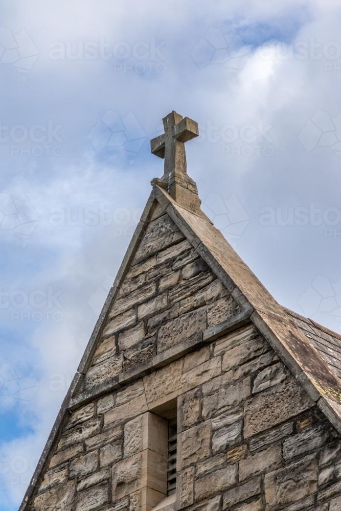 Jerry's Plains old sandstone church - Australian Stock Image