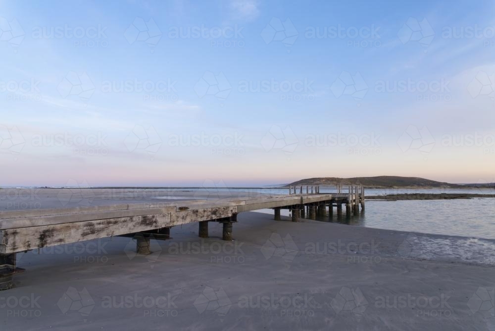 Jetty at sunrise - Australian Stock Image