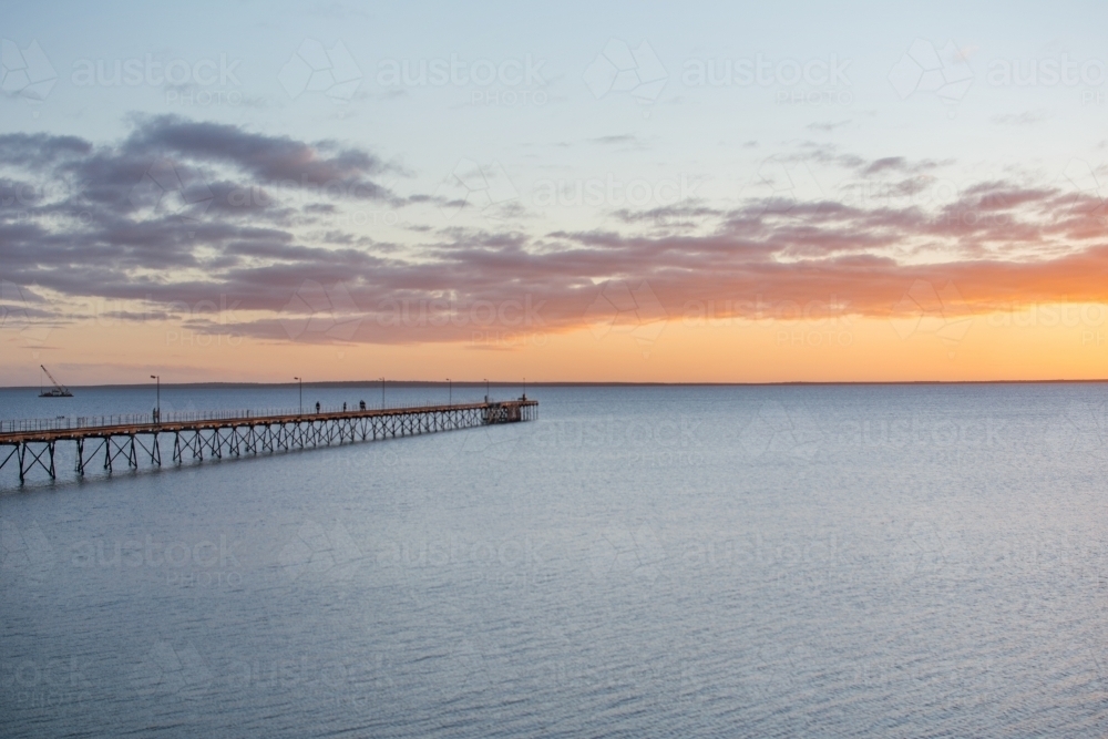 Jetty at sunset in Ceduna - Australian Stock Image
