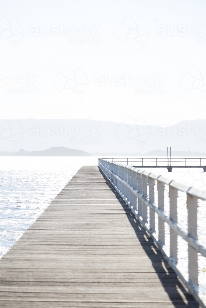 Jetty on a lake - Australian Stock Image
