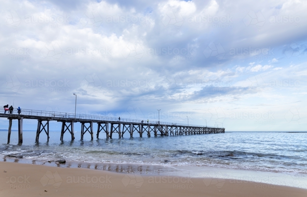 Jetty on a stormy morning - Australian Stock Image
