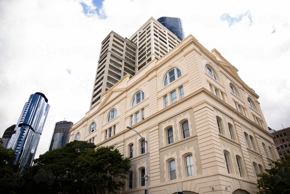 juxtaposition of old and new buildings in the CBD - Australian Stock Image