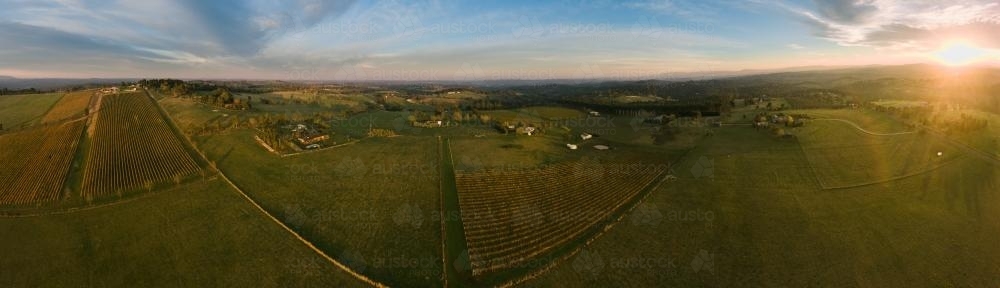 Kangaroo Ground Panorama - Australian Stock Image