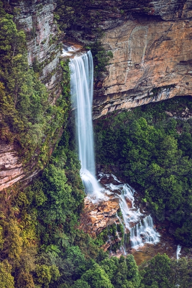 Katoomba Falls Blue Mountains Australia - Australian Stock Image