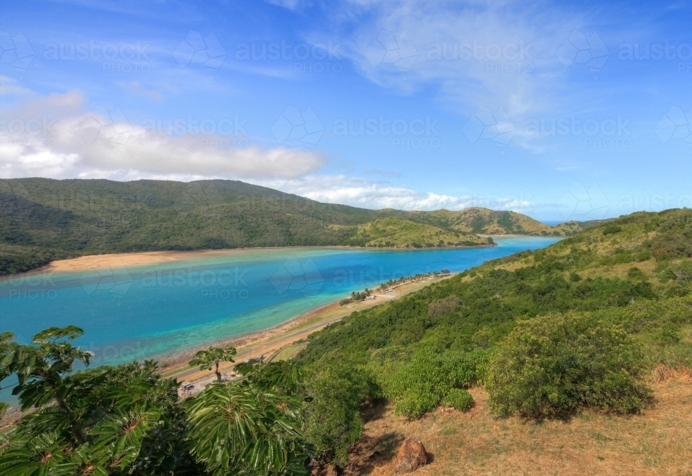 Keswick Island overlooking Egremont Passage and Vincent Bay - Australian Stock Image