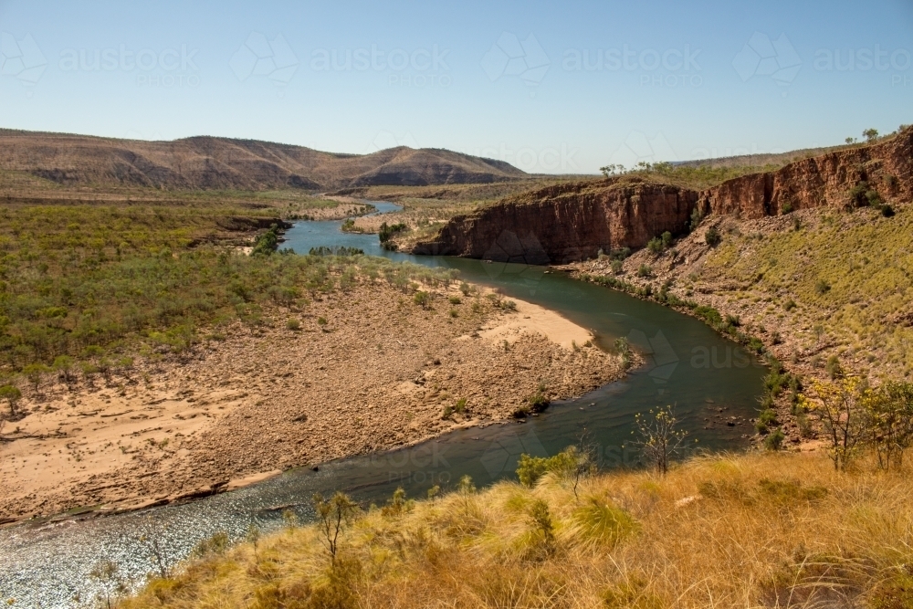 Kimberley river bend - Australian Stock Image