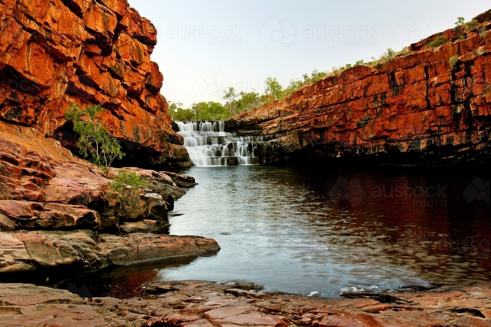 Kimberley Waterfall Bells Gorge - Australian Stock Image