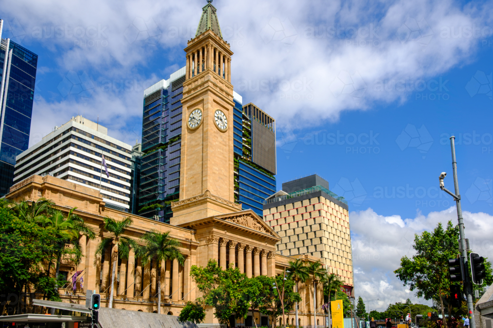 King George Square and Brisbane City Hall - Australian Stock Image