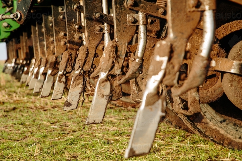 Knife points precision seeding - Australian Stock Image