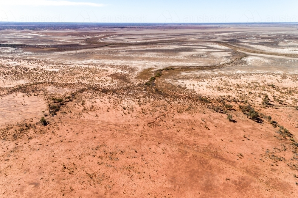 Lake Bindegolly National Park in drought. - Australian Stock Image