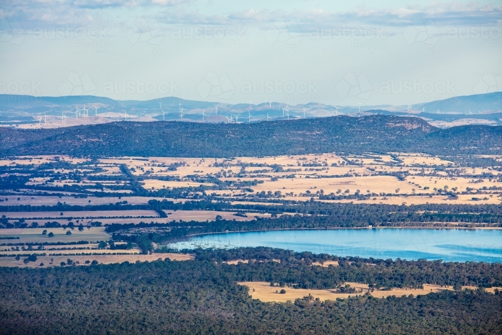 Lake Fyans from the scenic Boroka Lookout - Australian Stock Image