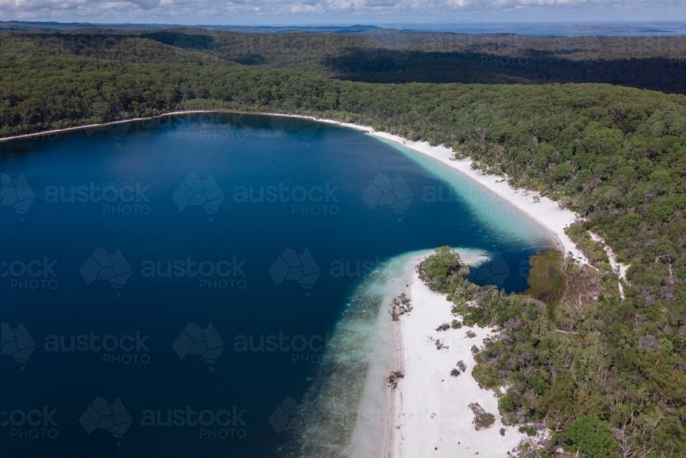 Lake Mackenzie aerial - Australian Stock Image